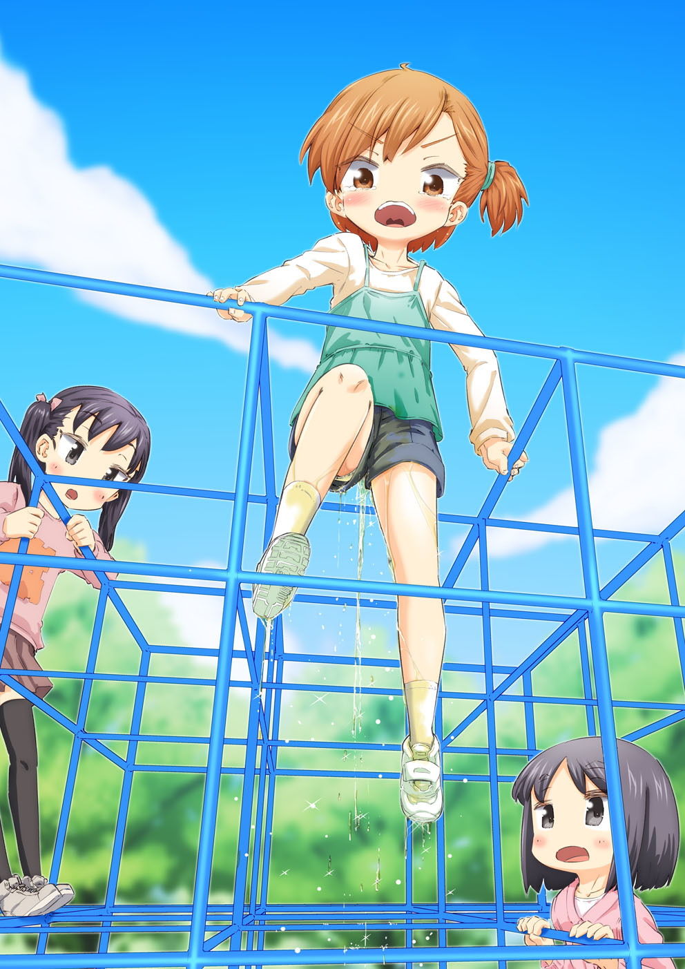 サンプル画像2:遊具でおもらし(平日のおじさん) [d_194043]