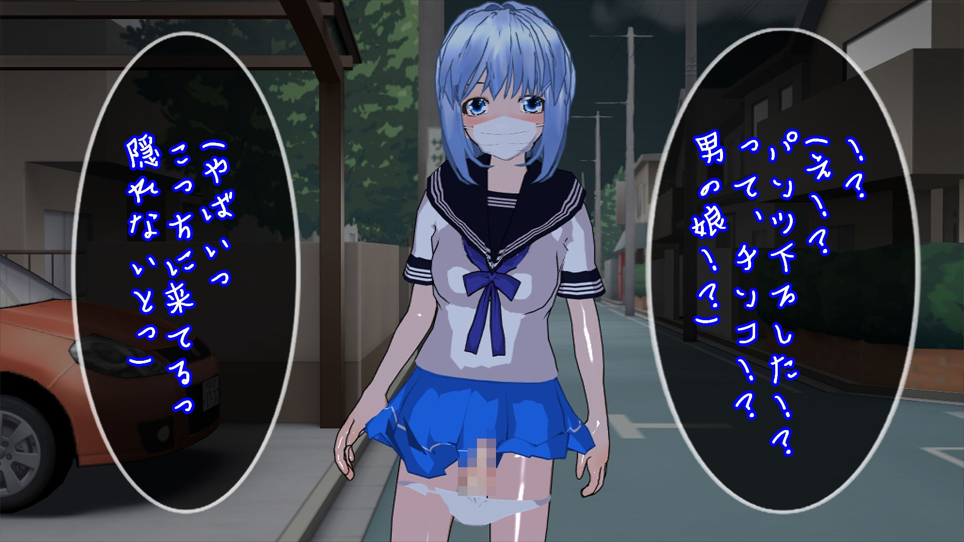 サンプル画像2:露出プレイ中の男の娘のチンポを握ったら家庭が崩壊した件(ハードコア001) [d_194096]