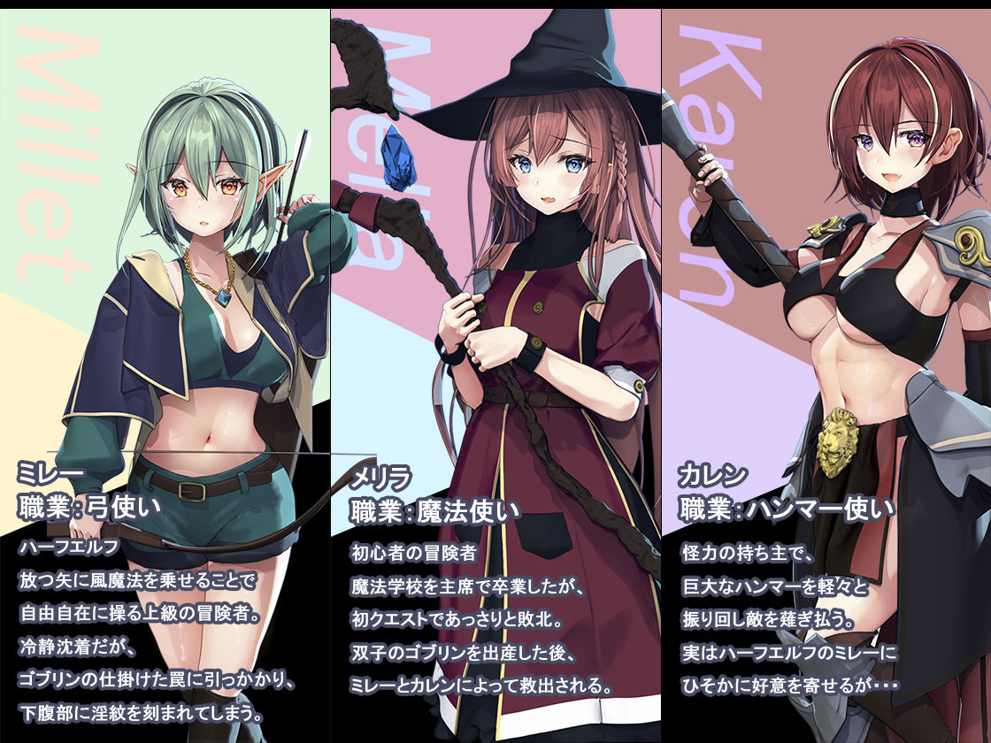 サンプル画像1:ハーフエルフはゴブリン専用の孕み袋として(卵白堂) [d_196351]