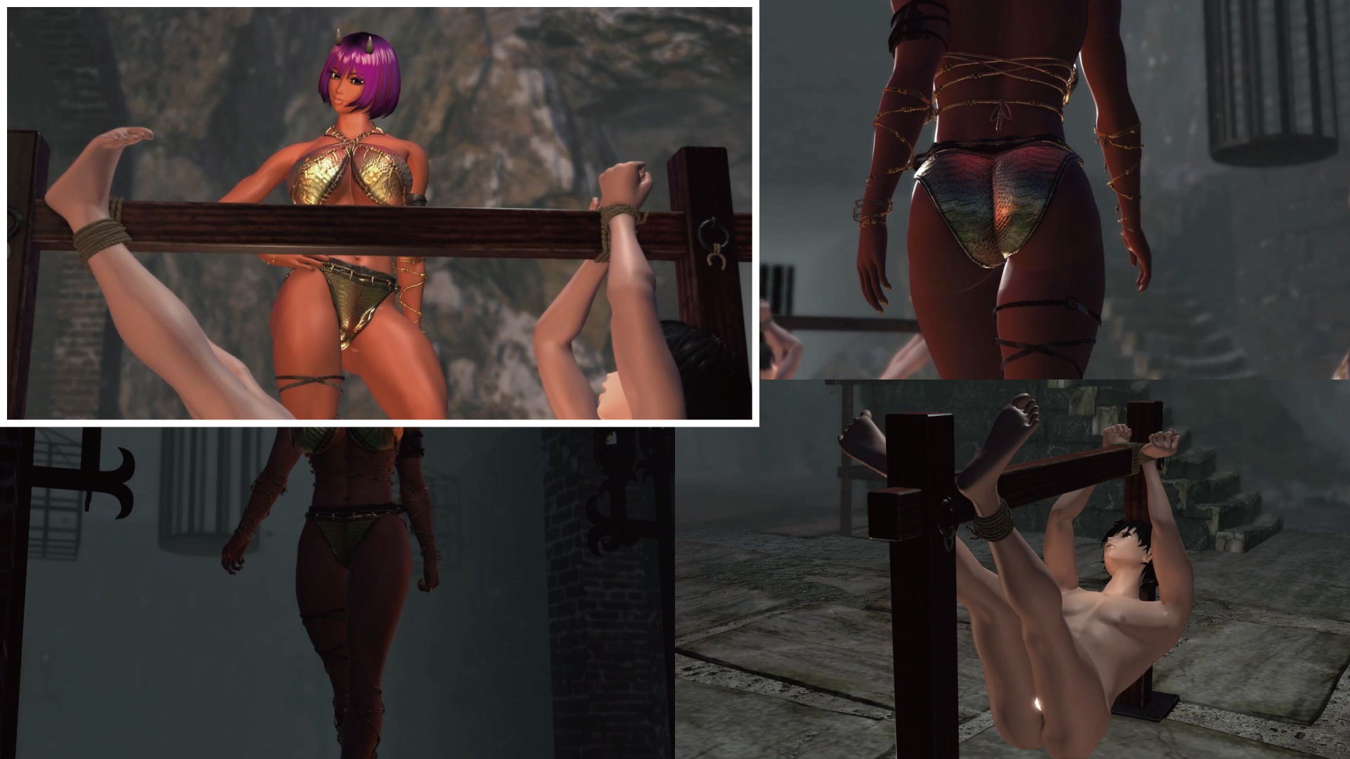 サンプル画像1:鬼女たちのくすぐり玩具3 〜ねっとりくすぐり責めで全身を蹂躙される〜(F/Mくすぐりあーと定食) [d_197069]