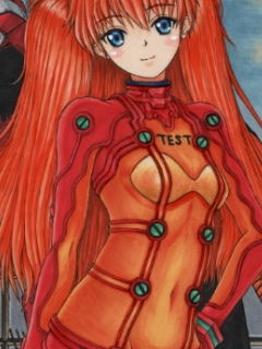 サンプル画像1:新世紀エ〇ァンゲ〇オン ア〇カ、綾〇のアナログイラスト（コピック系作品）(さろめSS研究室) [d_197908]