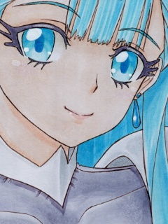 サンプル画像1:HU〇っと！プ〇キュアのアナログイラスト（コピック系作品）(さろめSS研究室) [d_197911]