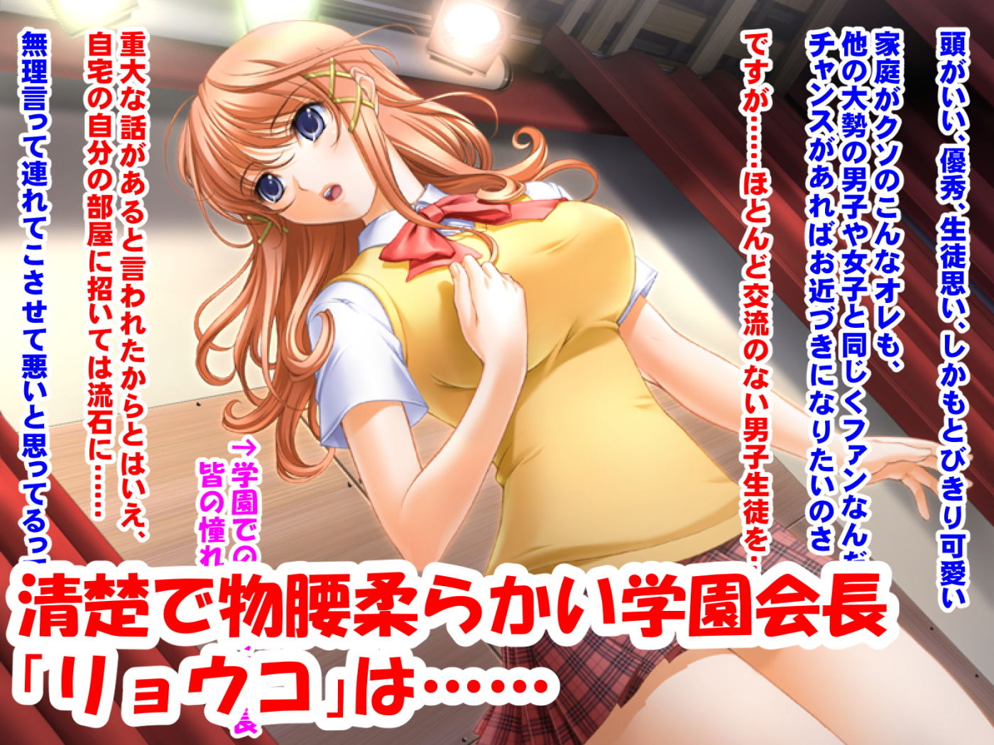 サンプル画像1:清楚学園会長カノジョネトラレ(夜山の休憩所) [d_199253]