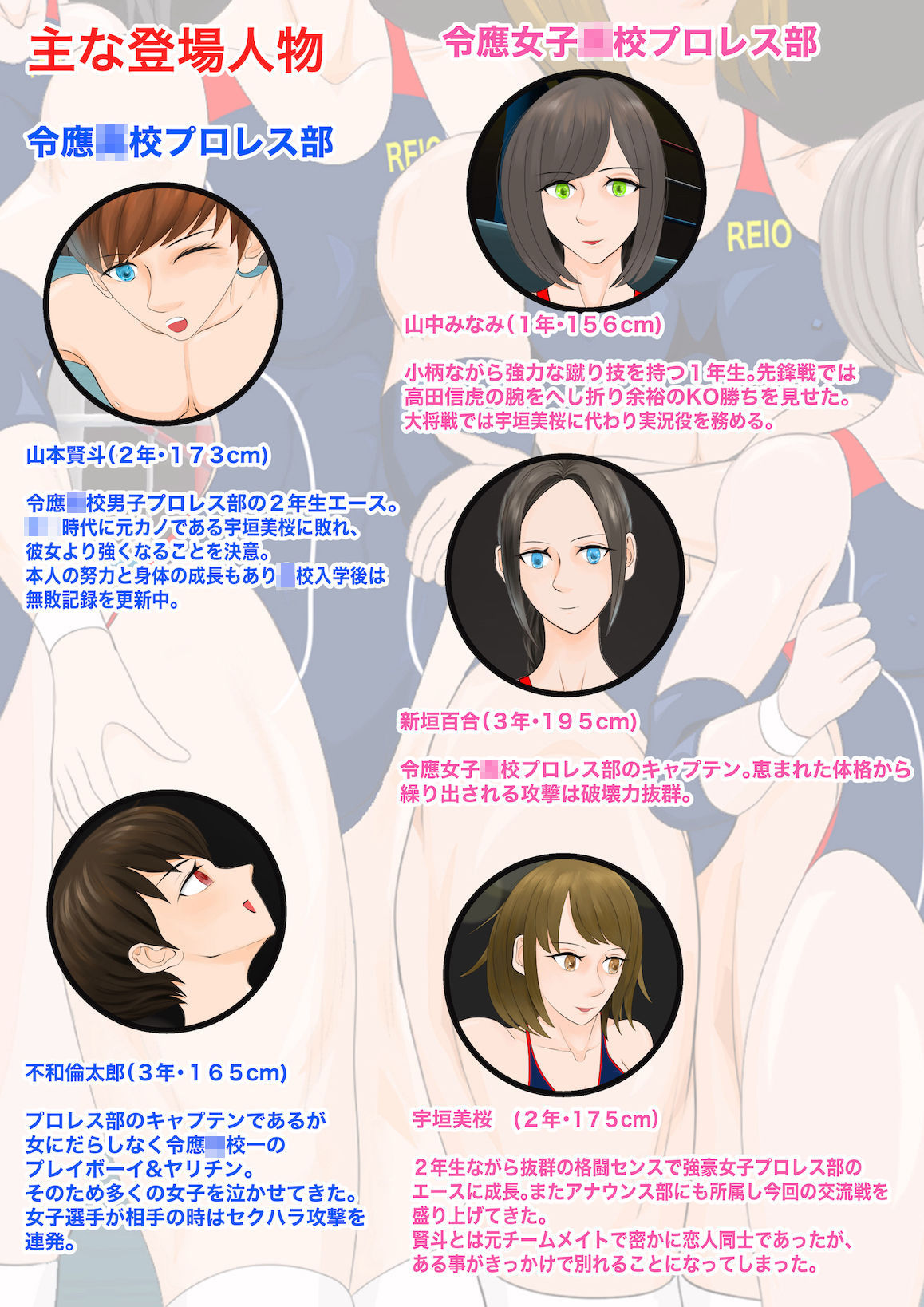 サンプル画像1:逆リョナ○校プロレス部3〜屈辱の男子全滅〜(ジュン) [d_199623]