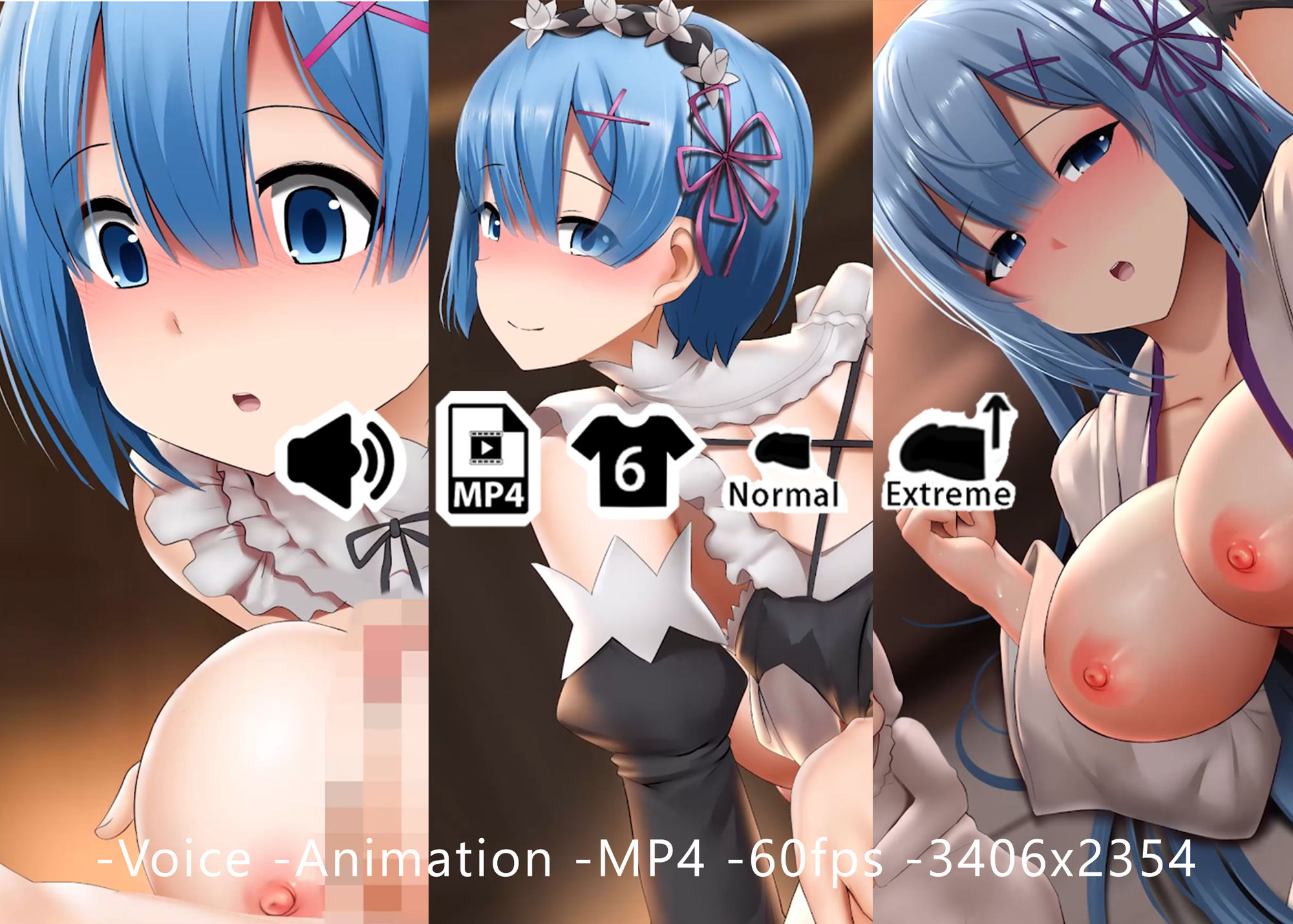 サンプル画像1:レム – 同人動画 （ぎんハハ）(ぎんハハ) [d_200220]