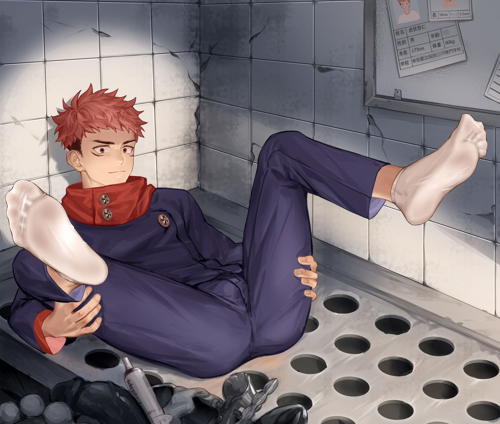 サンプル画像2:虎杖悠仁の身体検査(八百萬堂) [d_200592]