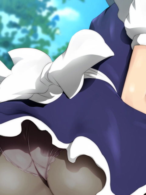 サンプル画像1:咲夜さんと風のいたずら(ミックス ステーション) [d_201909]