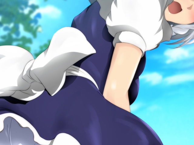 サンプル画像2:咲夜さんと風のいたずら(ミックス ステーション) [d_201909]