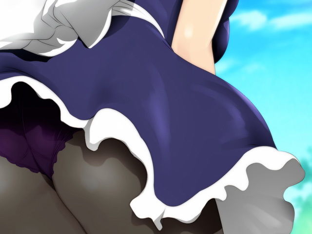 サンプル画像5:咲夜さんと風のいたずら(ミックス ステーション) [d_201909]