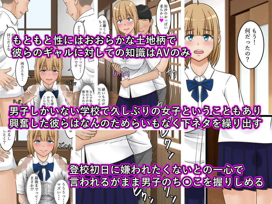 サンプル画像2:転校デビュー！田舎の学校でクラスの男子と中出しセックス(S.i.i) [d_202415]