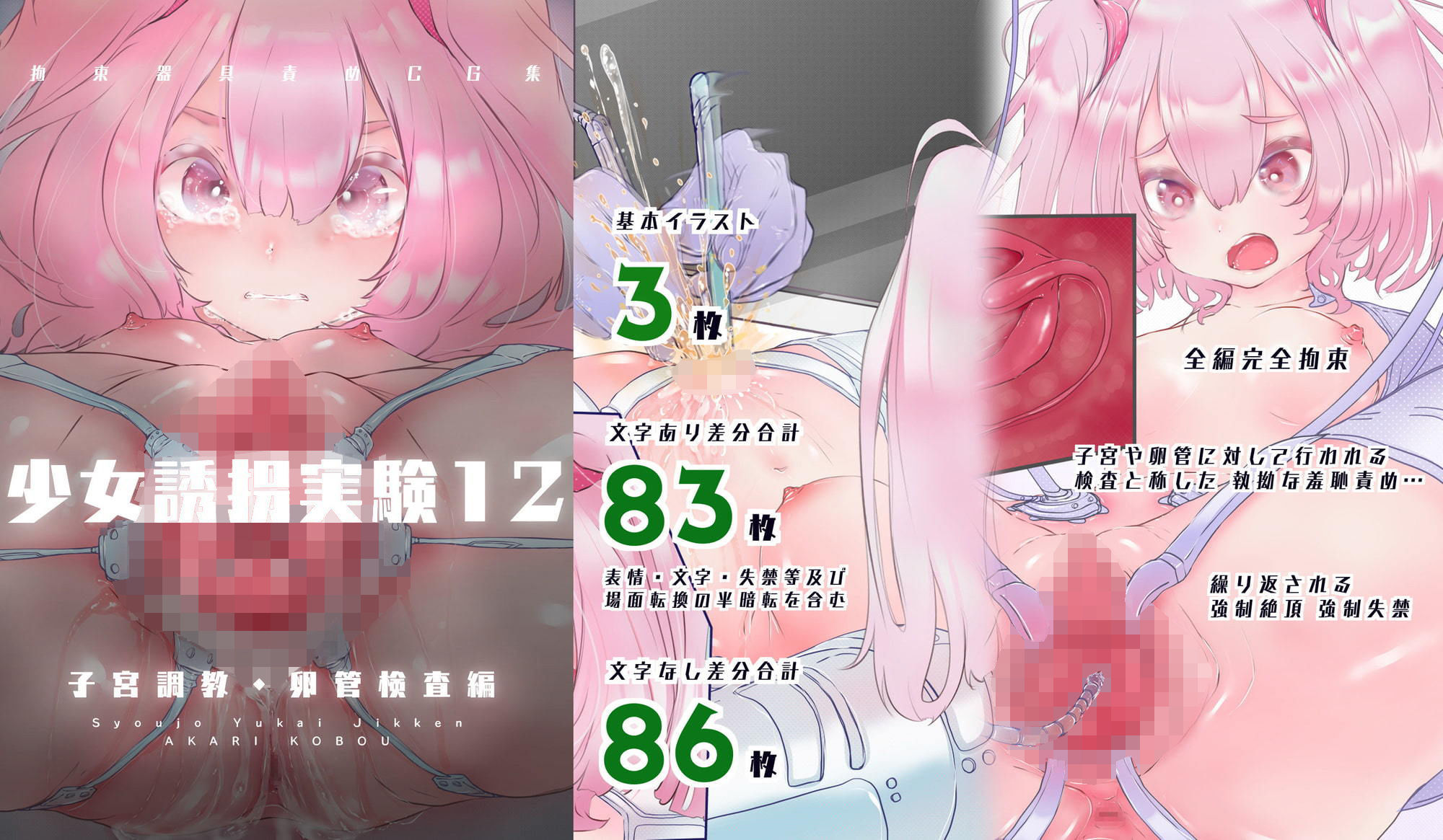 サンプル画像4:【セット販売】少女誘拐実験vol.11・12・13 子宮調教・卵管検査・連続絶頂観察・強●採尿実験編(灯工房) [d_203787]