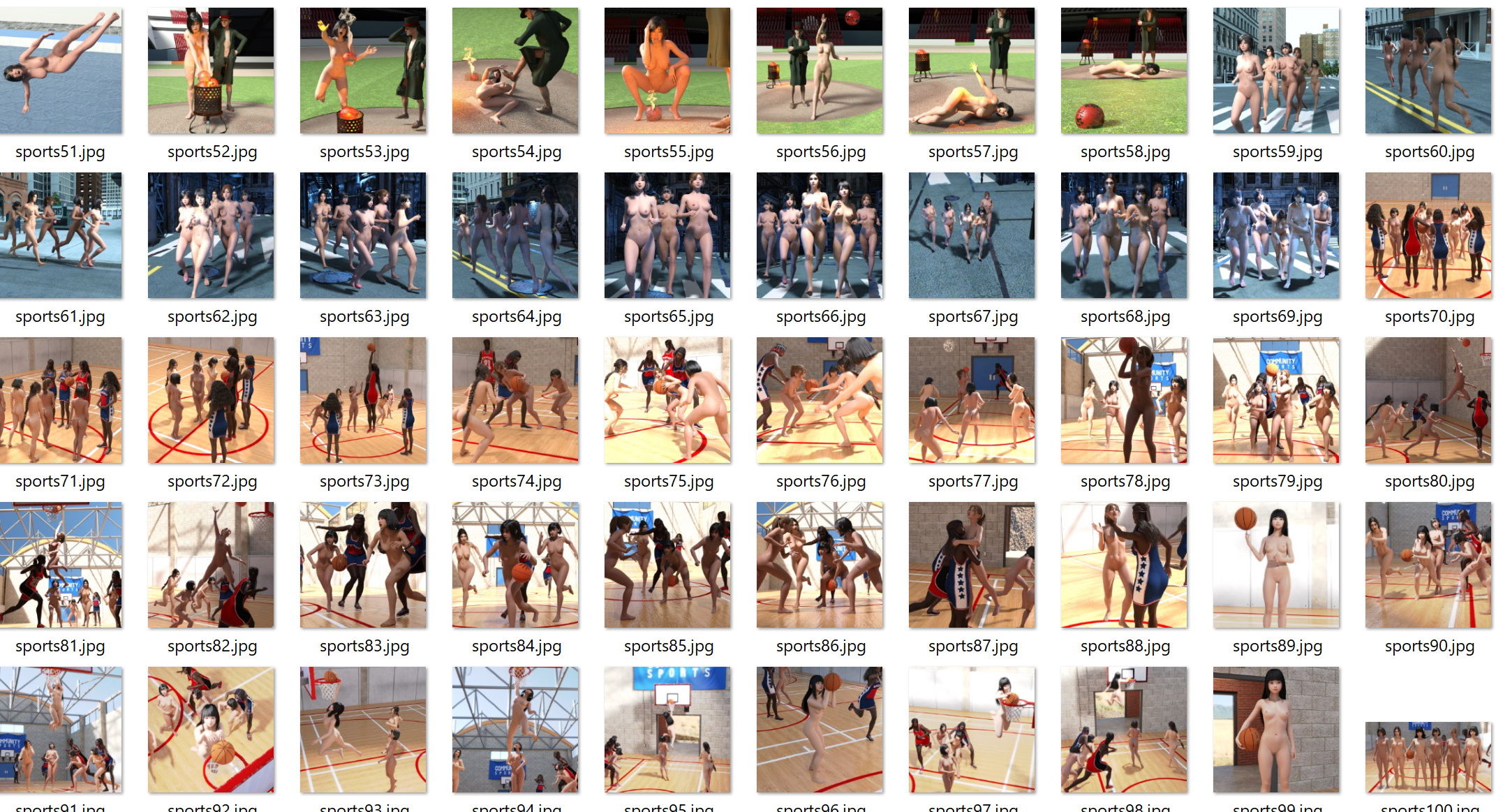 サンプル画像2:全裸スポーツ画像集 美少女編 150P(β-かざは) [d_204252]