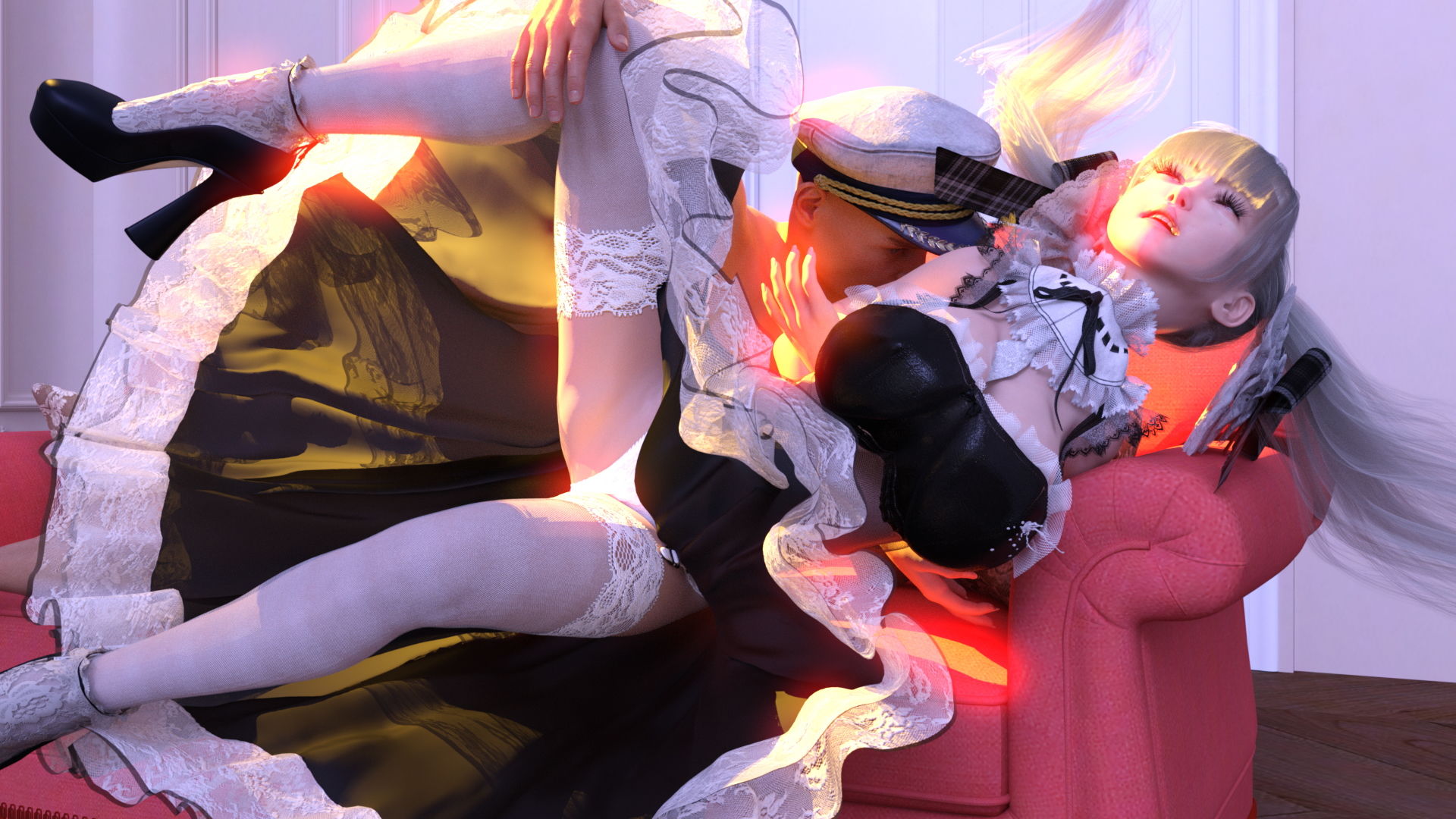 サンプル画像2:ゴスロリ爆乳メイドと指揮官2(YHP) [d_205739]