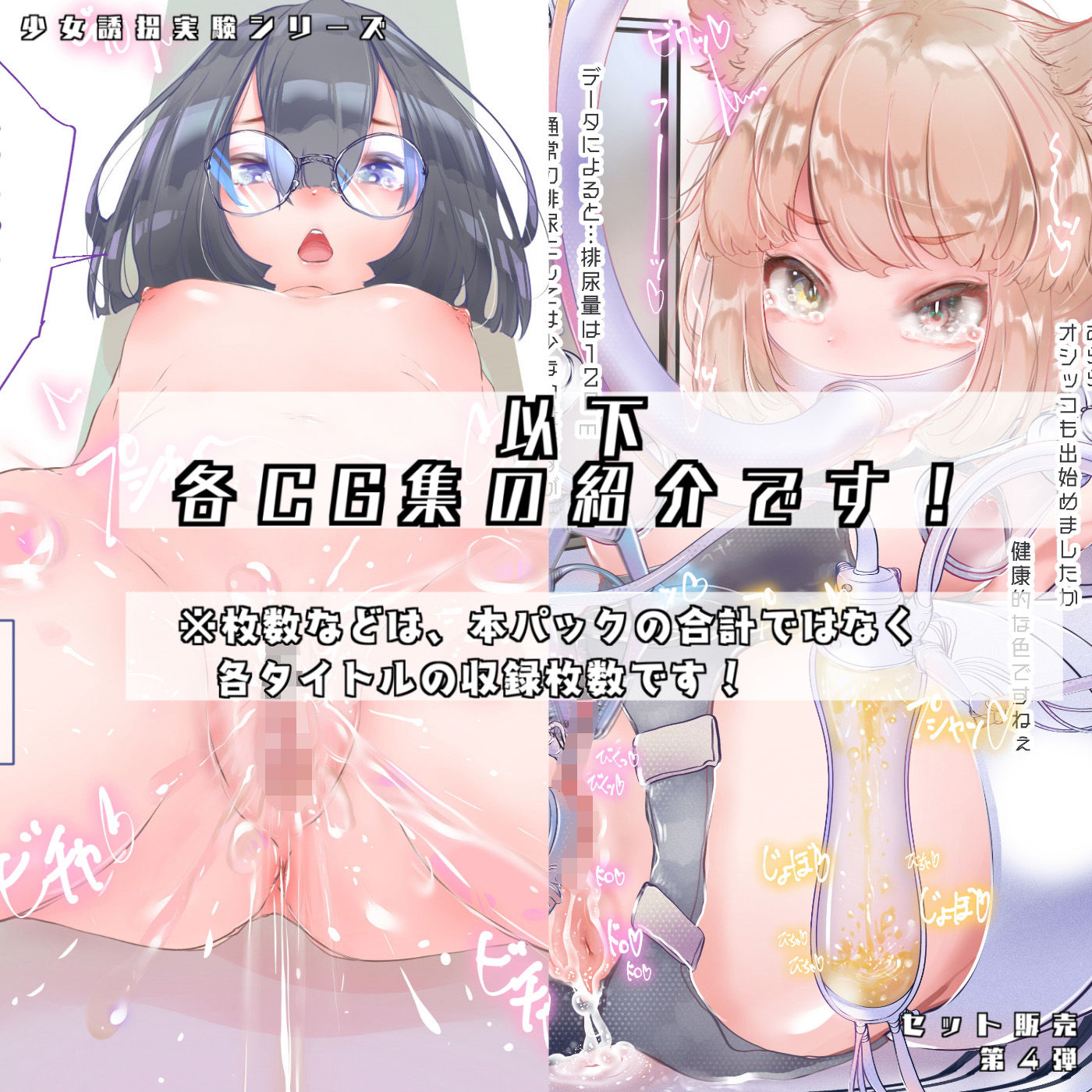 サンプル画像2:【セット販売】少女誘拐実験vol.14・15・16・17 お嬢様 開脚拘束羞恥責め・連続玩具責め絶頂実験・文学少女 搾尿調教・ケモ耳娘 性器徹底観察(灯工房) [d_206401]