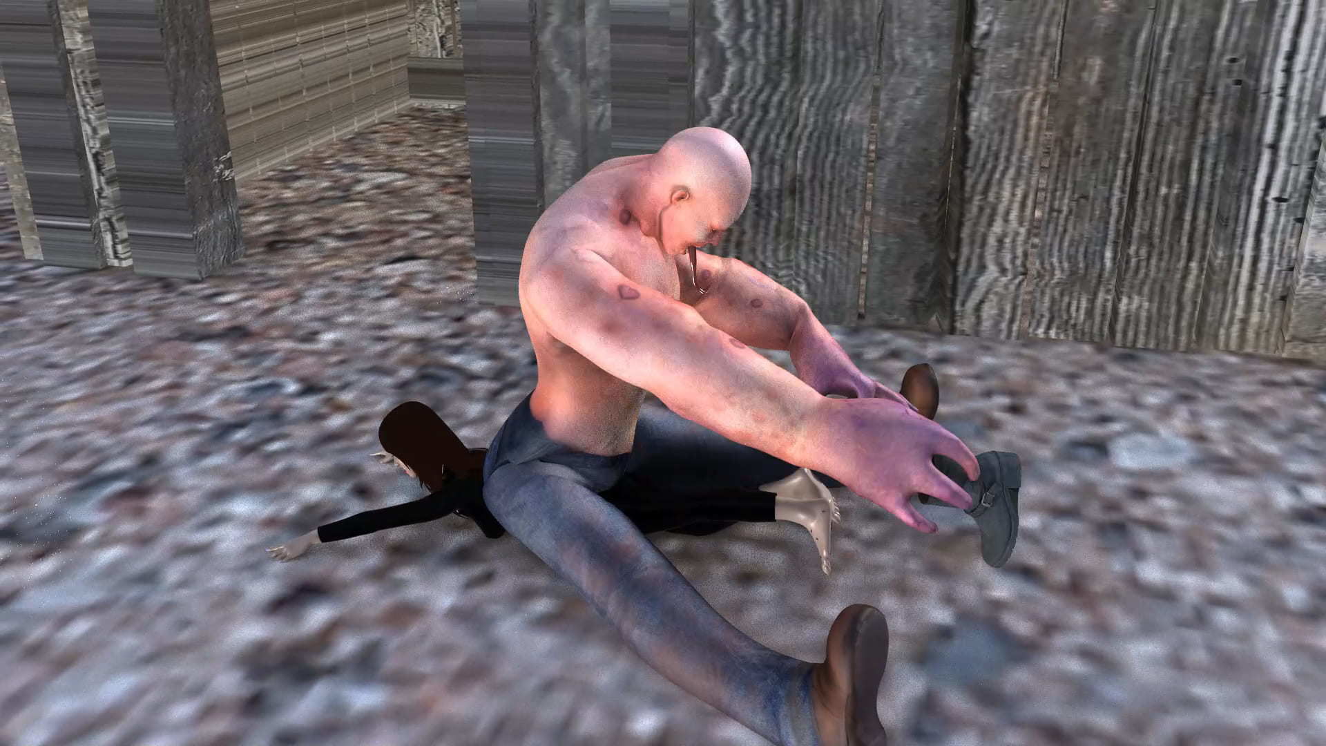 サンプル画像4:足フェチ異常者に捕まった女(SFL) [d_206445]