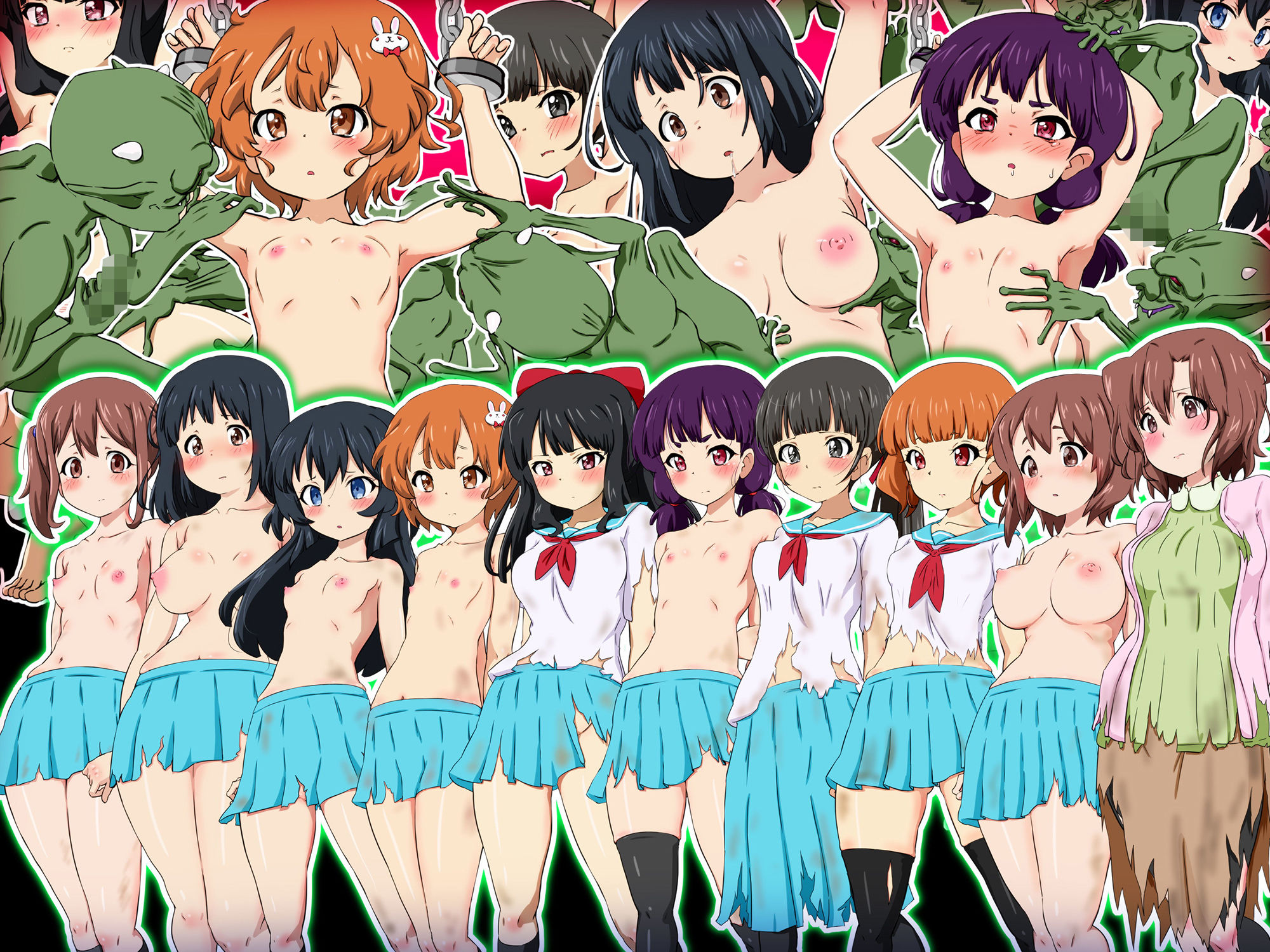 サンプル画像2:異世界に召喚されたけど捨てられゴブリンに犯●れ孕まされ産まされた少女10人の記録(ふぇちすぴ) [d_207170]