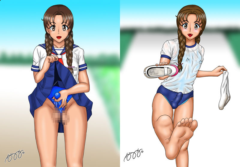 サンプル画像2:男子股間×女子用ピチコス(カツオ私設ギャラリー) [d_207774]