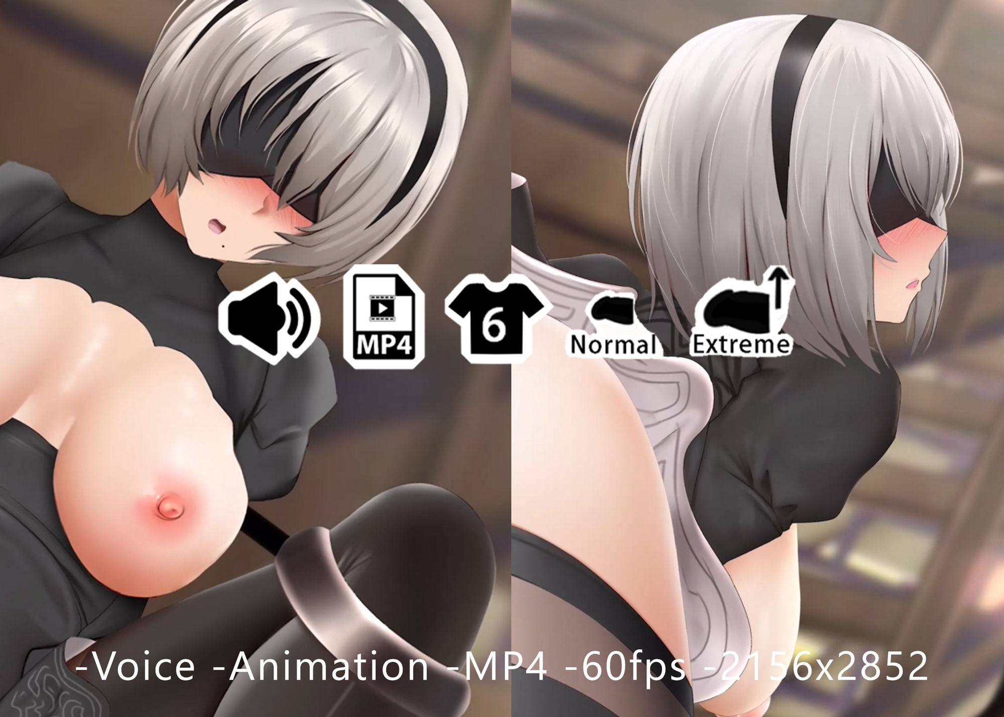 サンプル画像1:2B – 同人動画 （ぎんハハ）(ぎんハハ) [d_207842]