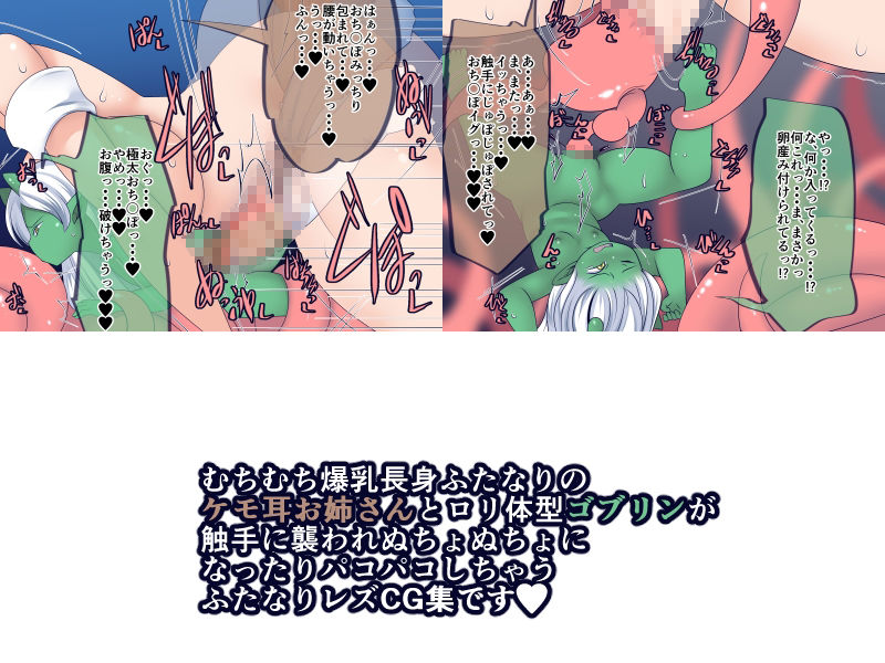 サンプル画像2:凸凹コンビの日常〜触手と大混戦〜(おらんげぱうだー) [d_208027]