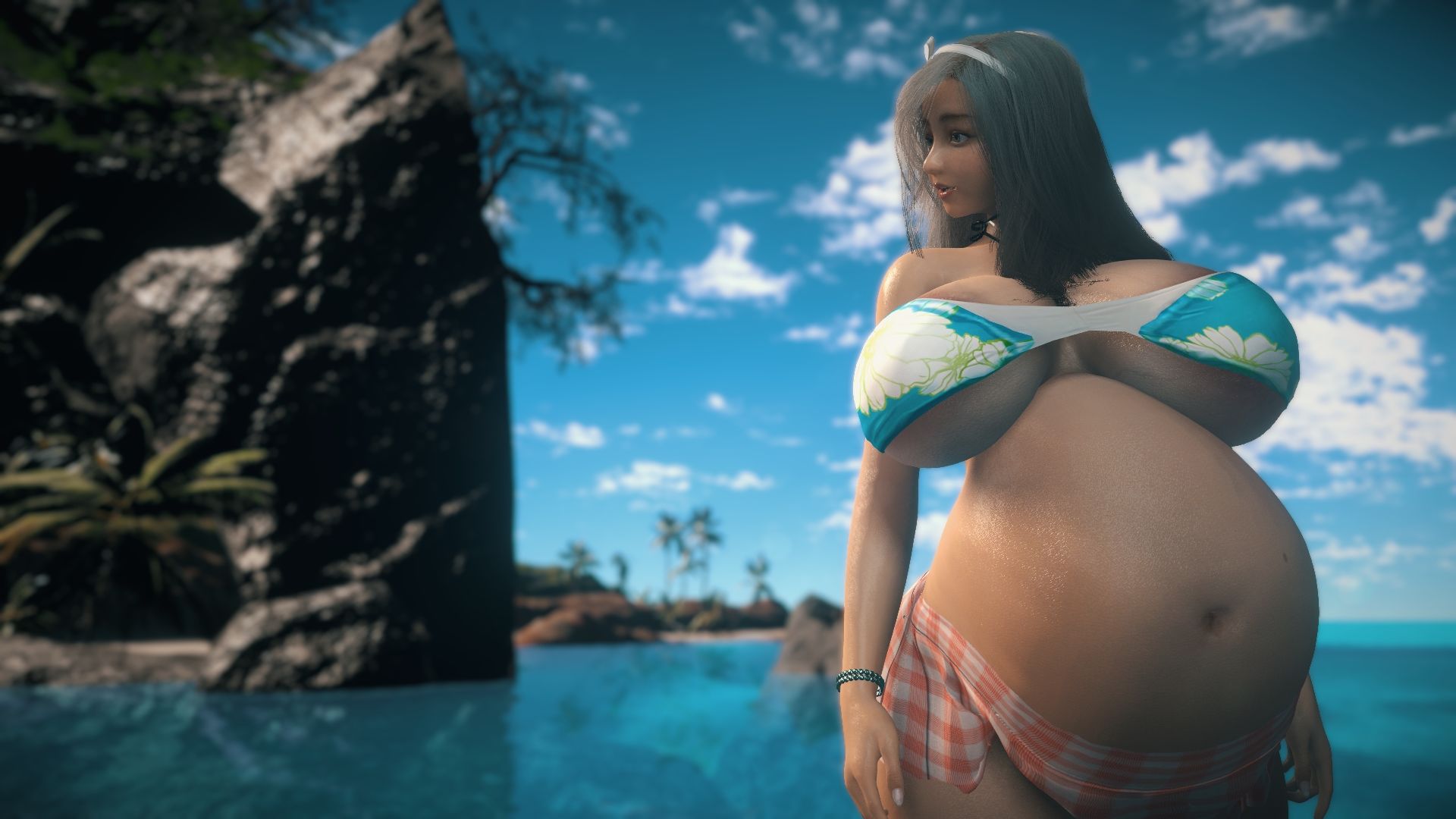 サンプル画像3:ボテ腹さくら〜海岸にて〜(Tgirls) [d_208496]