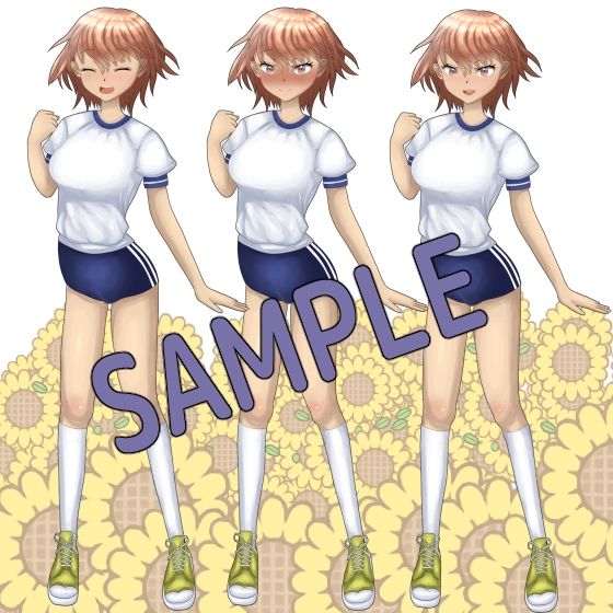 サンプル画像2:【立ち絵素材】元気な体操服ちゃん！(ネバーランドの疲れ) [d_208685]