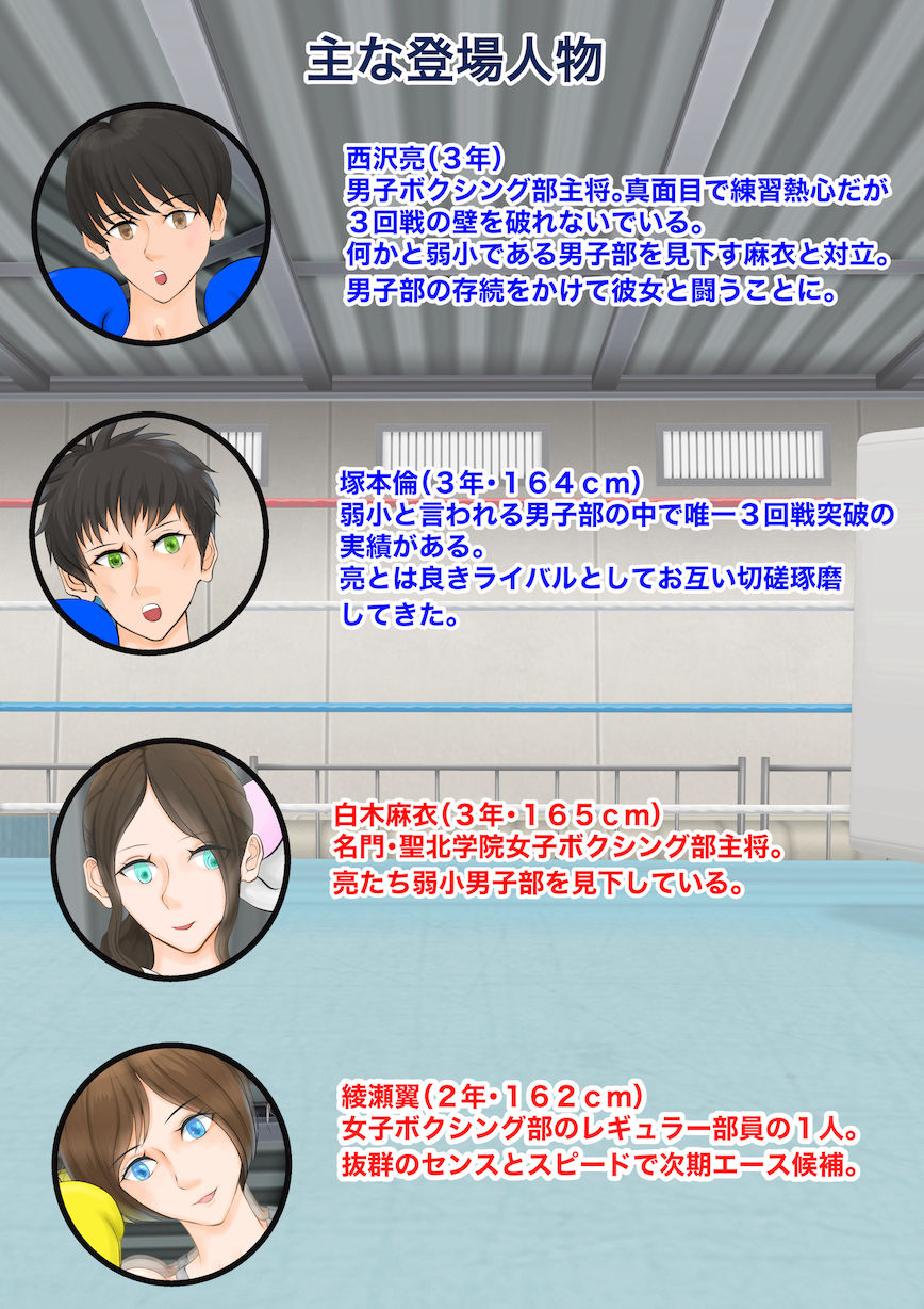 サンプル画像1:強豪女子vs弱小男子〜ボクシング部のダブルス対決〜(ジュン) [d_208876]