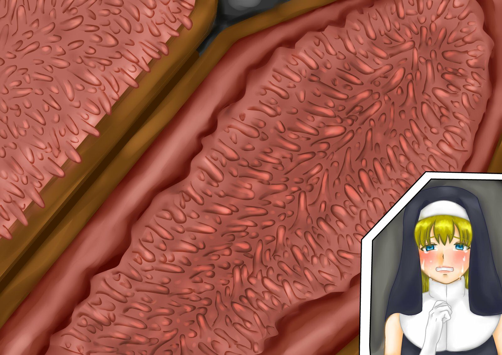サンプル画像3:清楚なシスターが禁欲の名の元に何年も寸止め地獄責め！ 磔くすぐり、貞操帯、触手アイアンメイデンで絶頂禁止快楽拷問(淫乱テディベア) [d_209796]