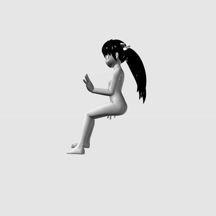 サンプル画像2:360°PAUSE CATALOG ANIME MODEL Tracing practice Part2(あいうえ男) [d_210451]