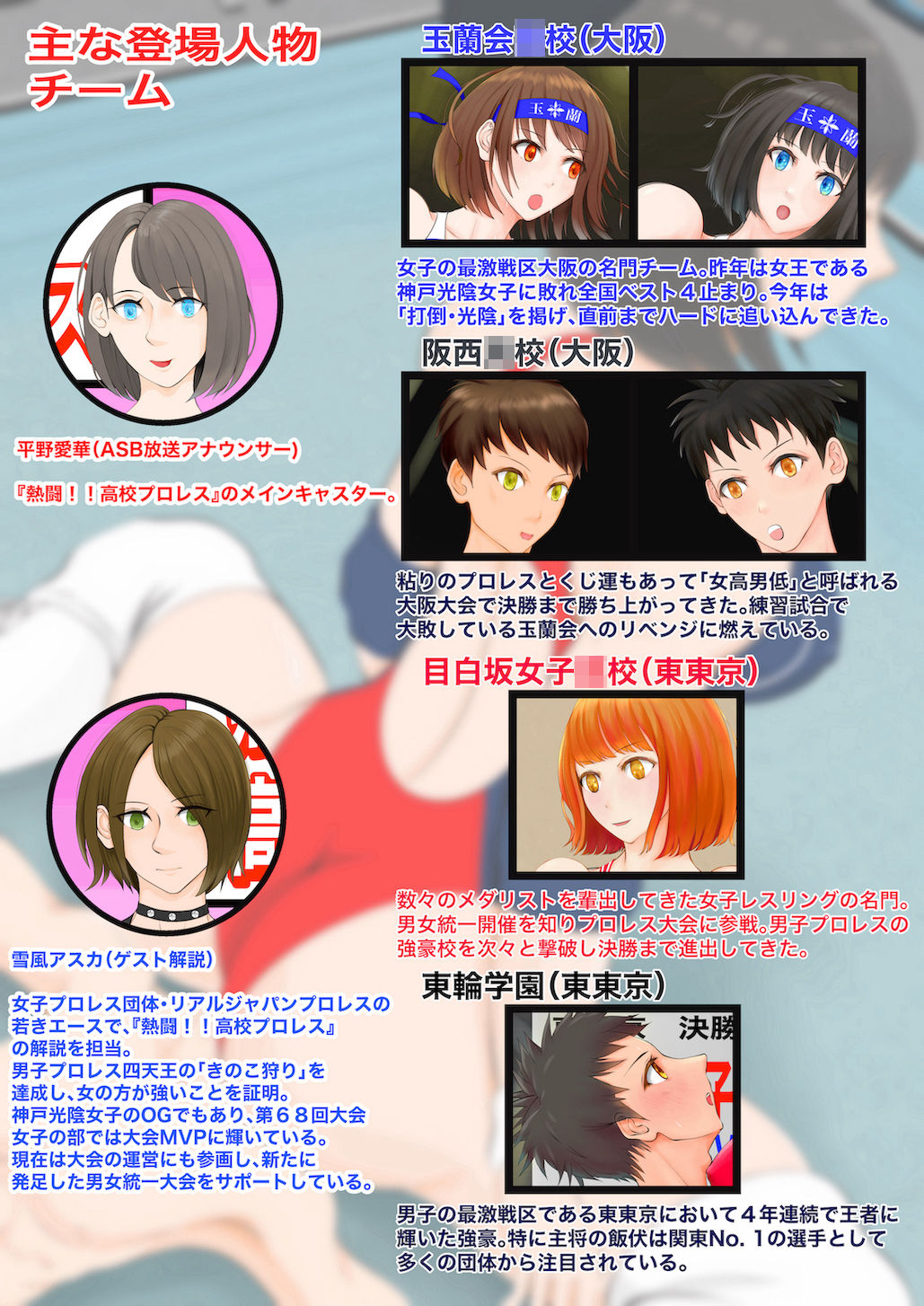 サンプル画像1:全国○○学校逆リョナプロレス2(ジュン) [d_210537]