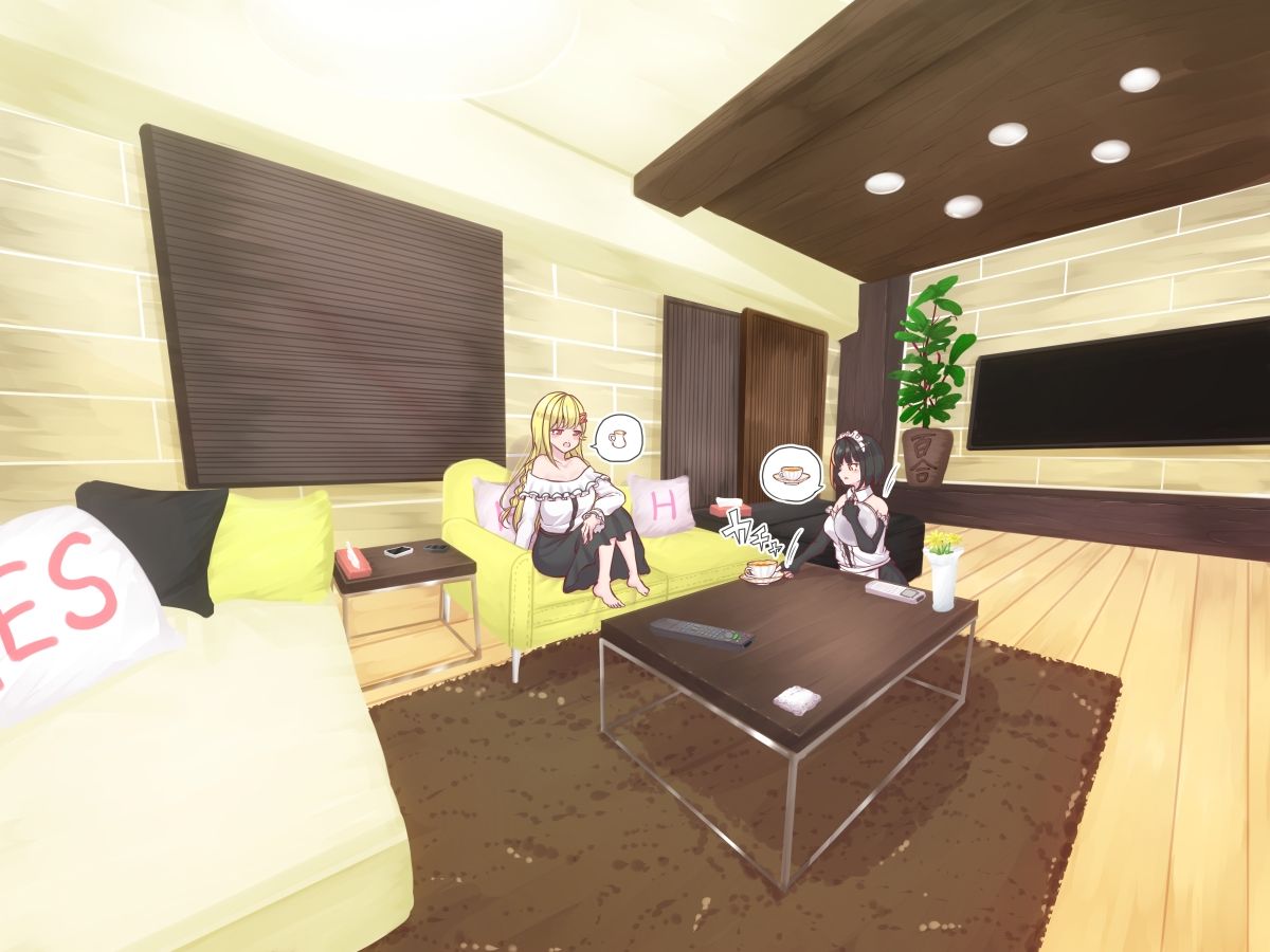 サンプル画像1:お嬢様とメイドちゃんの百合えっちな日常 〜お家えっち編〜(ぷらねたりうむ) [d_211070]