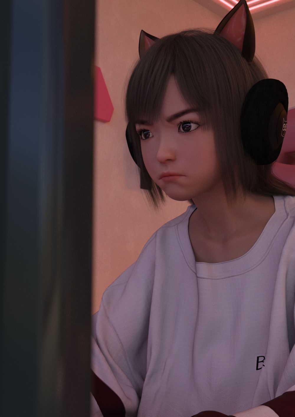 サンプル画像1:ゲーマーゆいのひとりプレイ(ヒグマのねぐら) [d_211342]