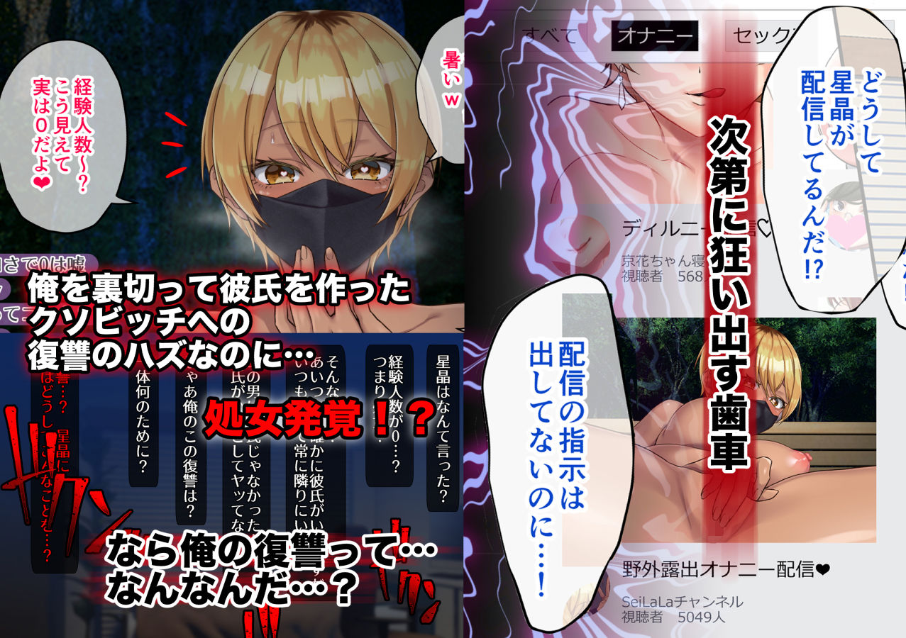 サンプル画像4:黒ギャルが催●で野外露出オナニー配信-全部お前が悪いんだ！-(花実ガ咲ク) [d_213733]