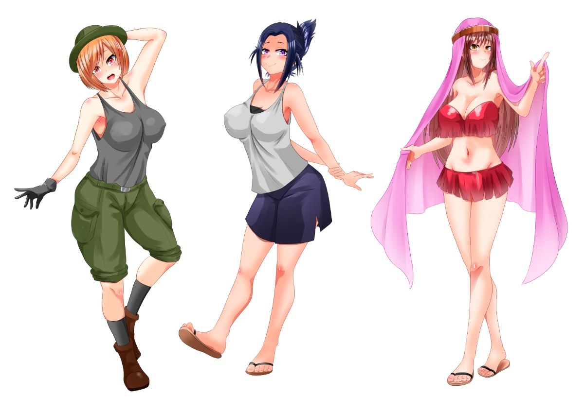 サンプル画像5:女の子だらけの島(まくら) [d_214242]