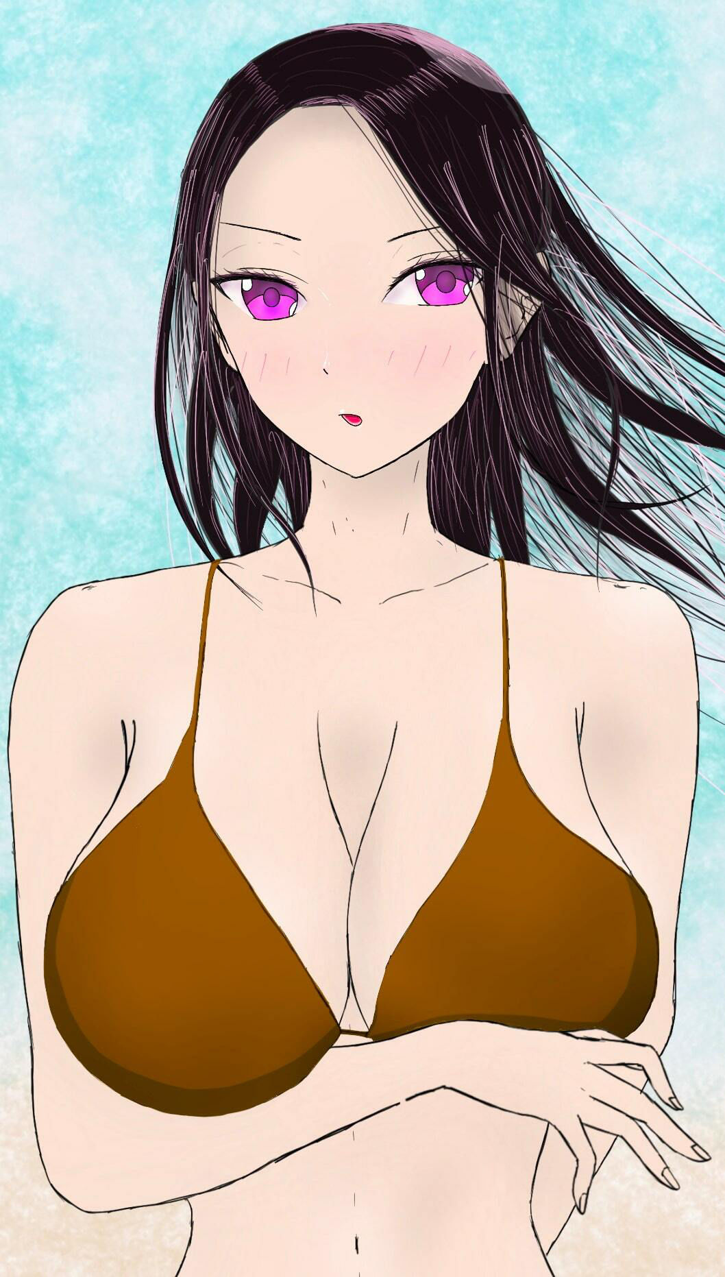 サンプル画像2:【早乙女梨菜 作品】彼女と沖縄の海で野外セックス！(ももらん。) [d_215933]