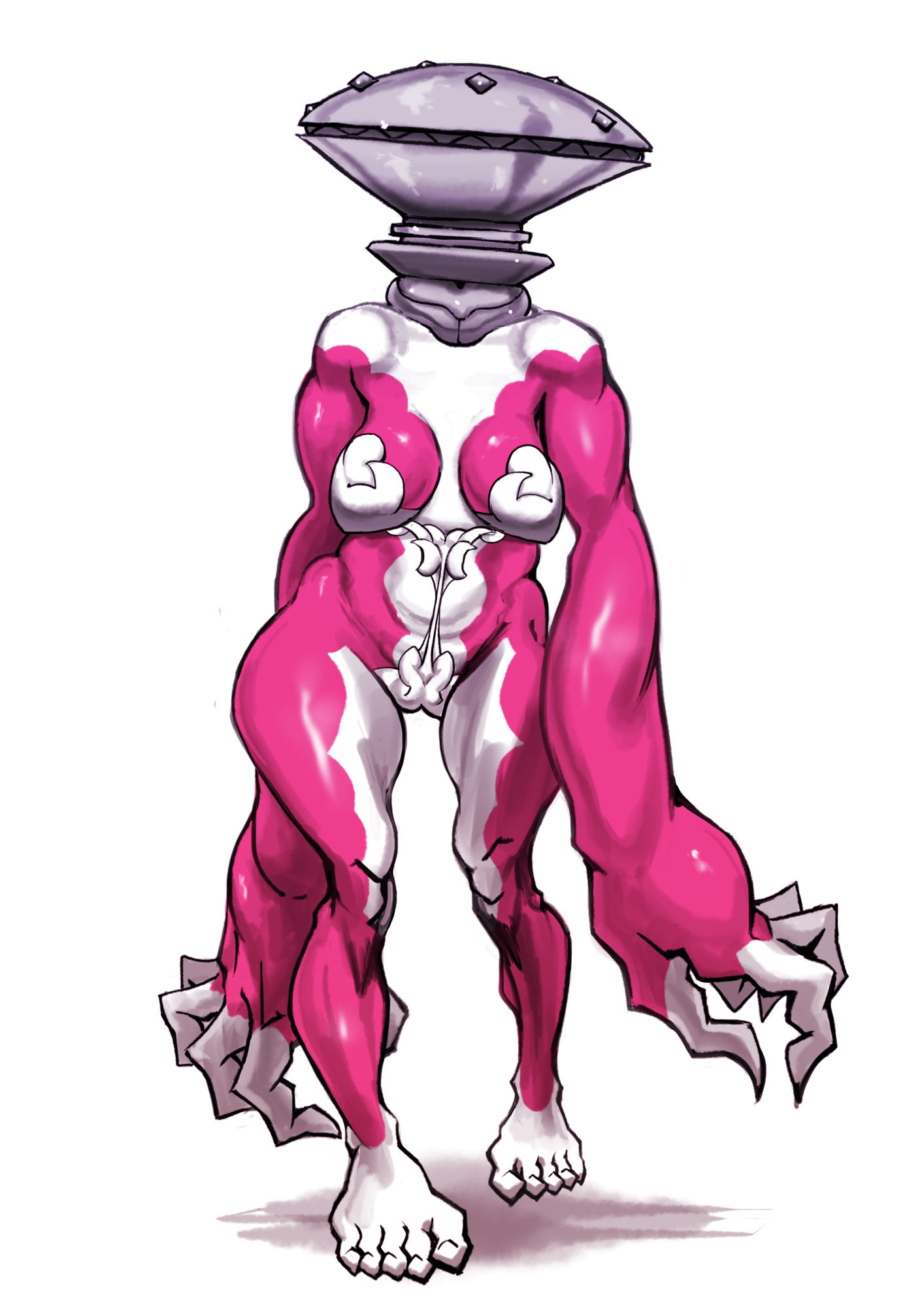 サンプル画像1:異形頭雌クリーチャー頭部3パターン(xef) [d_216999]