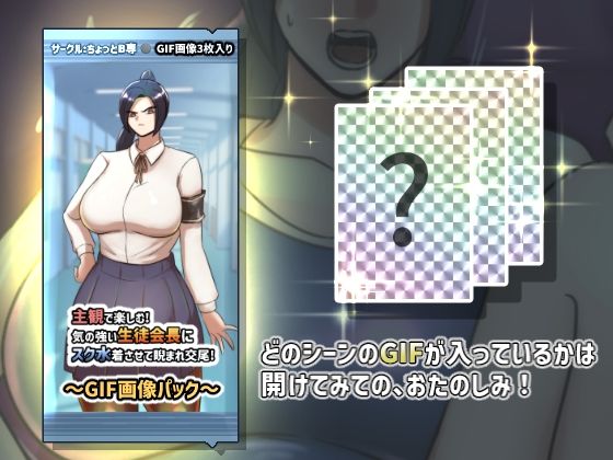 サンプル画像3:主観で楽しむ！気の強い生徒会長にスク水着させて睨まれ交尾！(ちょっとB専) [d_218805]