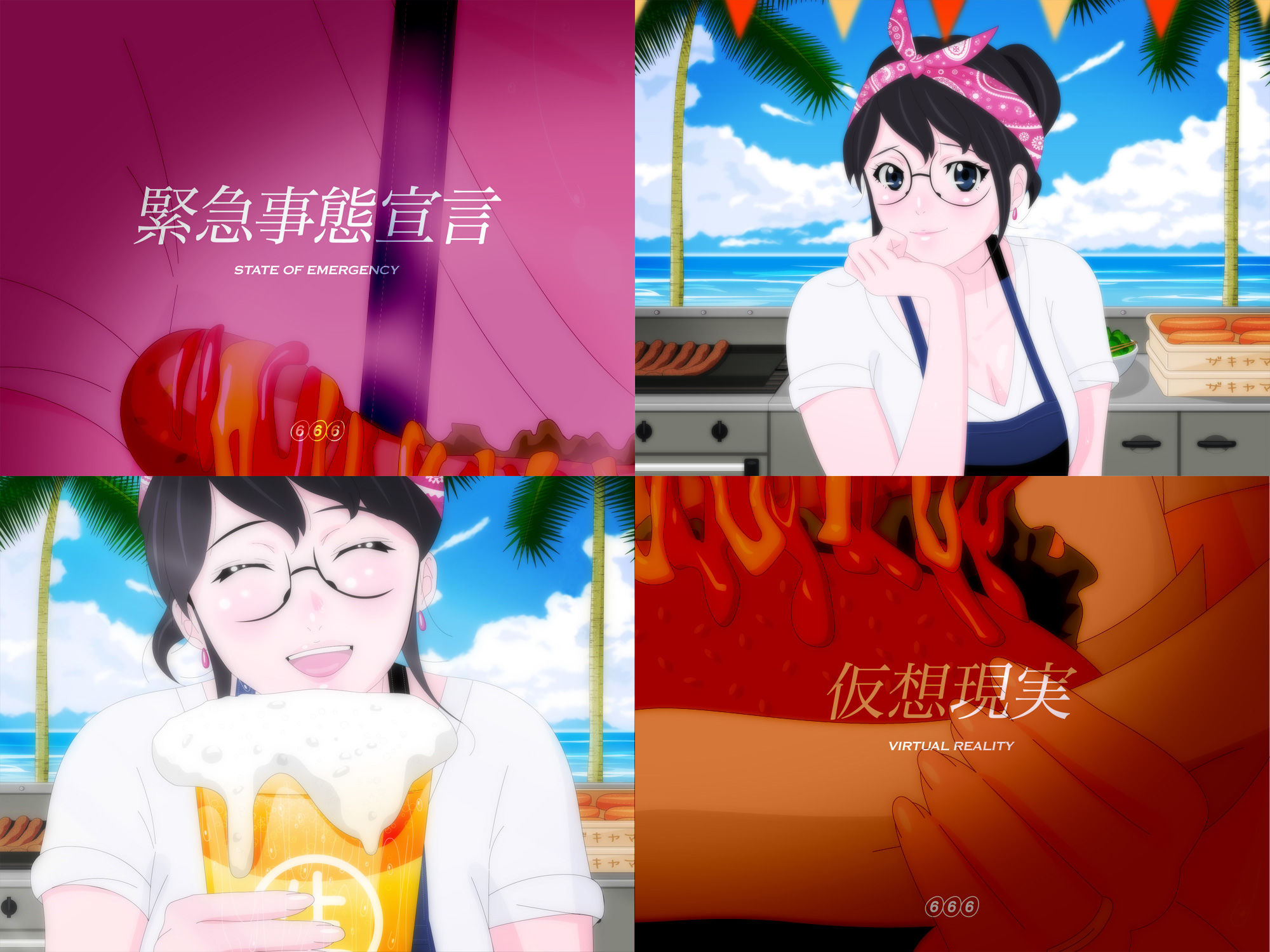 サンプル画像3:キッチンカー(新川みこ) [d_218859]