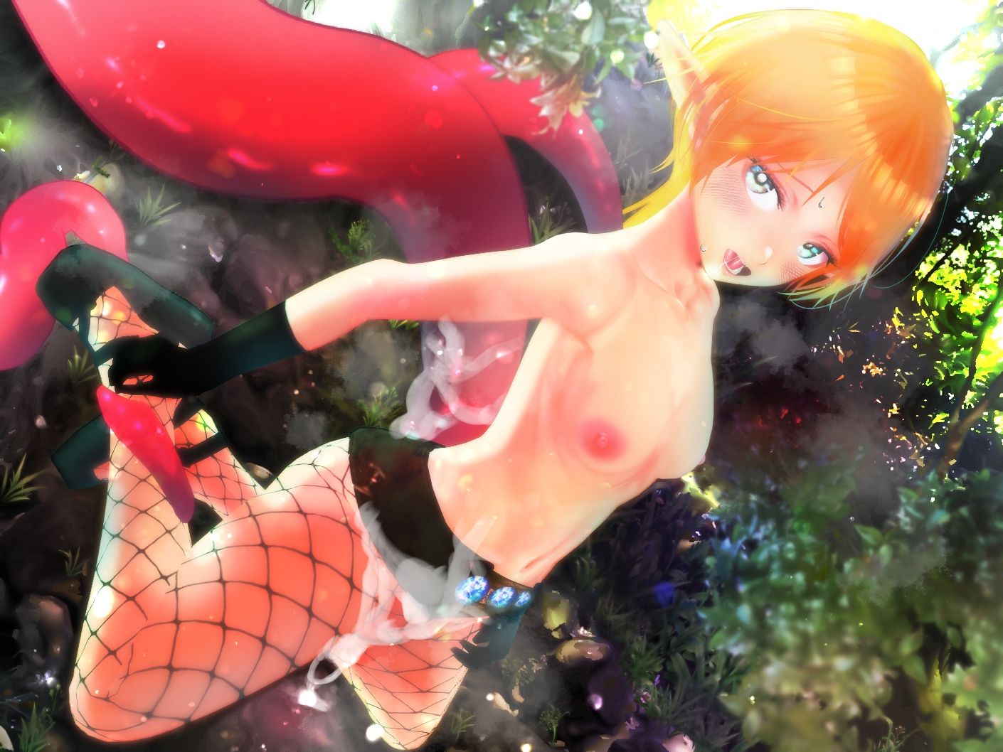 サンプル画像5:【100円】触手エルフ姉妹【野外/ファンタジー/触手×エルフ/セリフなし】(エルムリン) [d_224988]