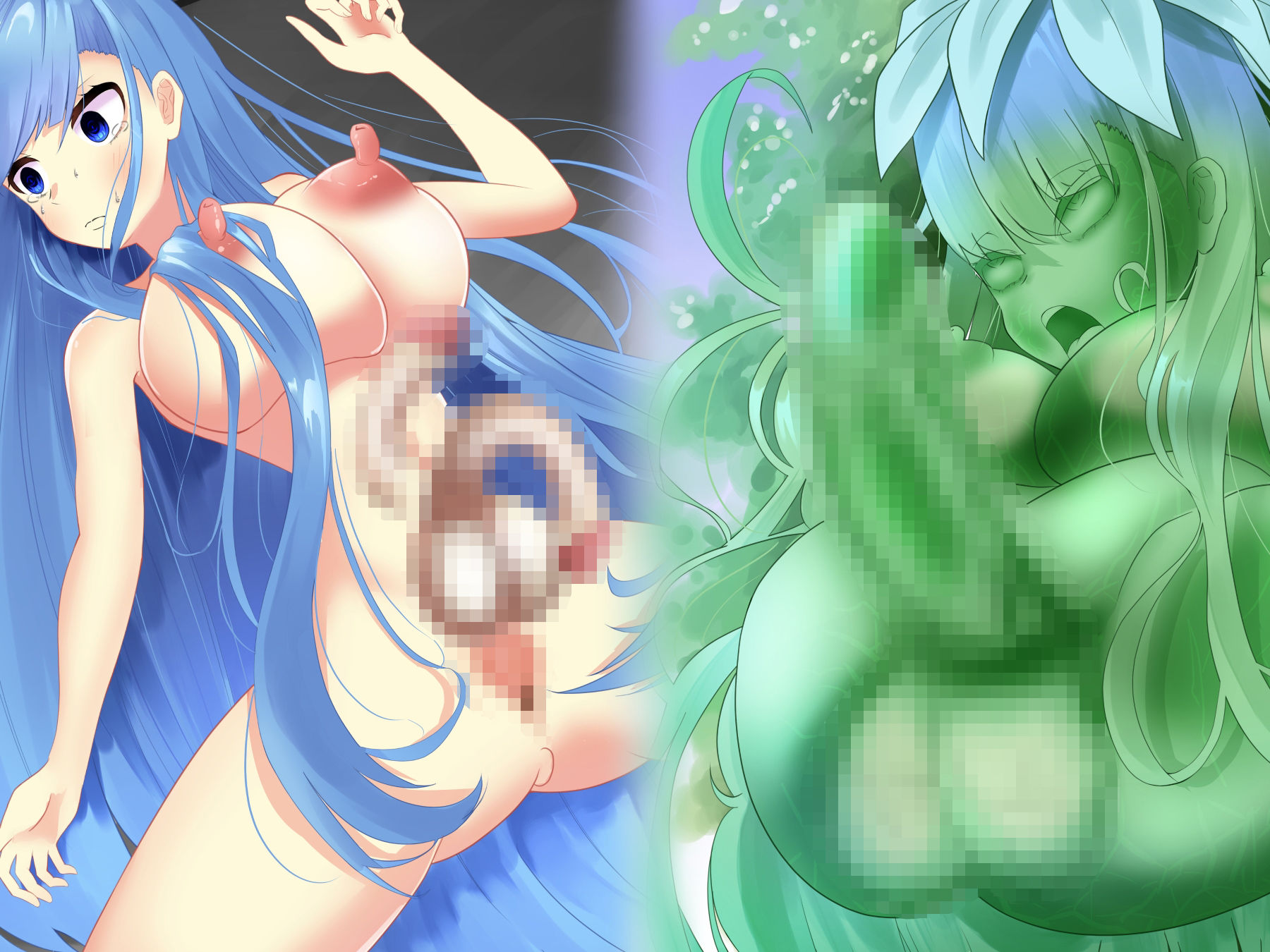 サンプル画像2:悪評の魔女に捕まり状態変化やふたなり化させられる話(hardening) [d_227078]