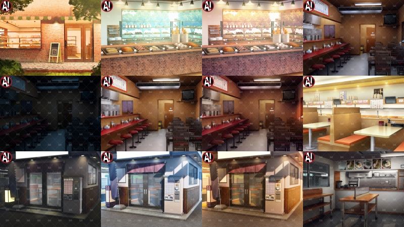 みにくる背景CG素材集『店舗＆施設編』part02のサンプル画像 6