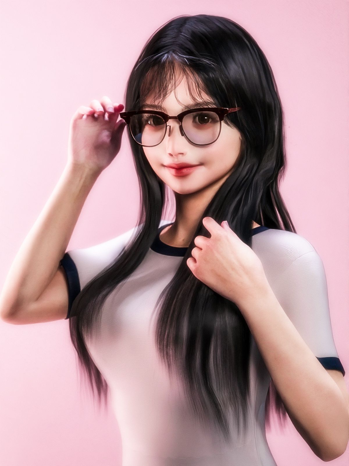 サンプル画像1:セーラー服のメガネっ娘(かすみんティー) [d_228051]