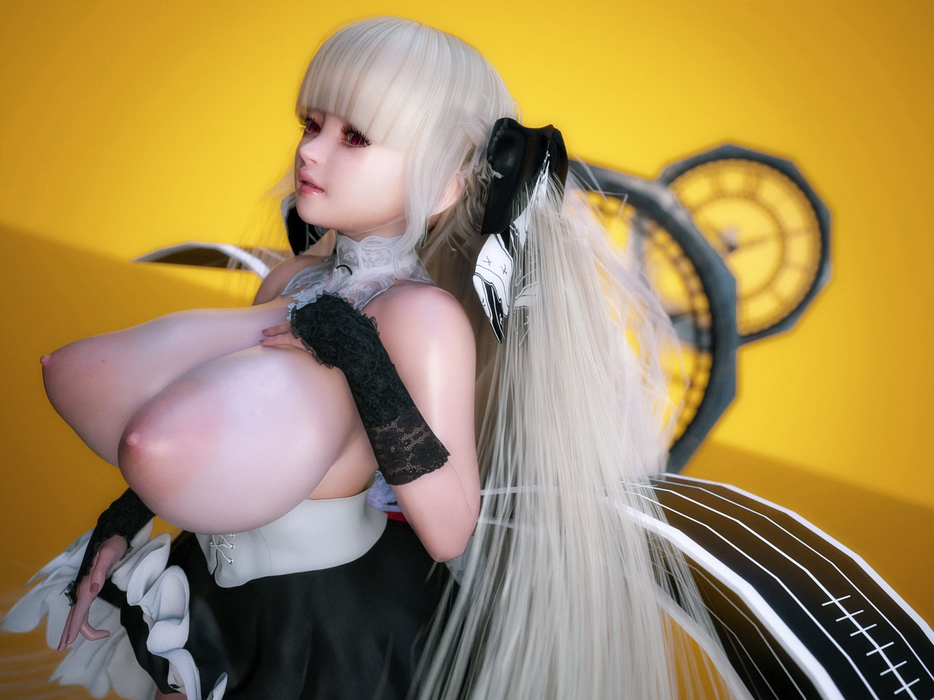 サンプル画像3:スーパーロングツインテールが可愛い爆乳ロイヤルレディの3DCG集(YHP) [d_231293]