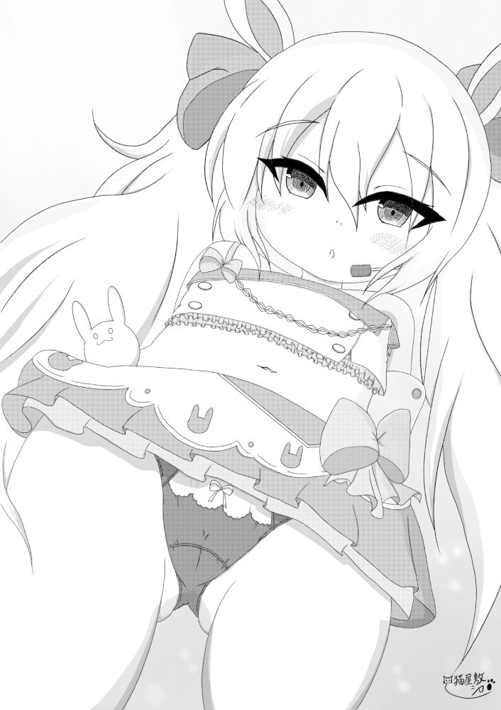 サンプル画像2:ラフィーちゃん、ファンサービスがんばる(しろいきょとー) [d_232773]