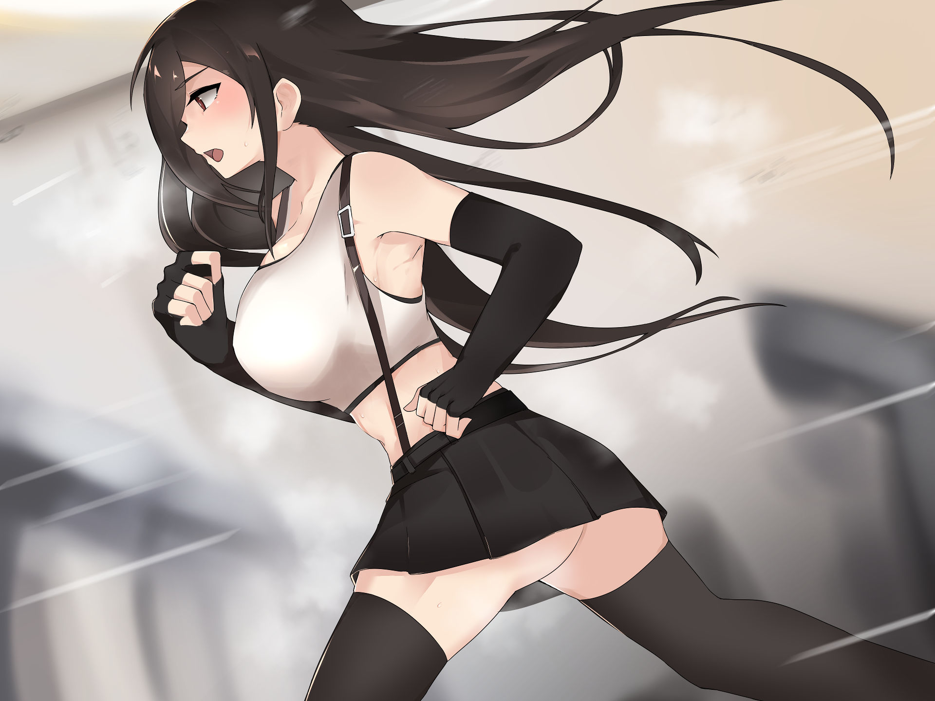 サンプル画像2:ジムで出会ったティファの好感度を上げまくったらいちゃラブ中出し性活が始まった(ふたわーくす) [d_232807]