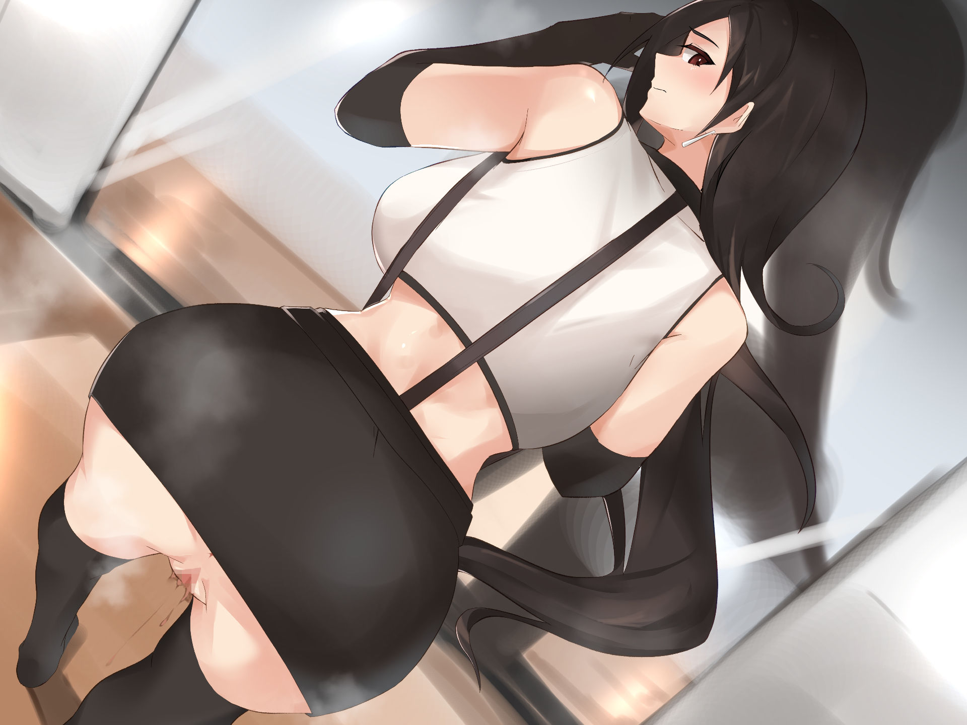 サンプル画像6:ジムで出会ったティファの好感度を上げまくったらいちゃラブ中出し性活が始まった(ふたわーくす) [d_232807]