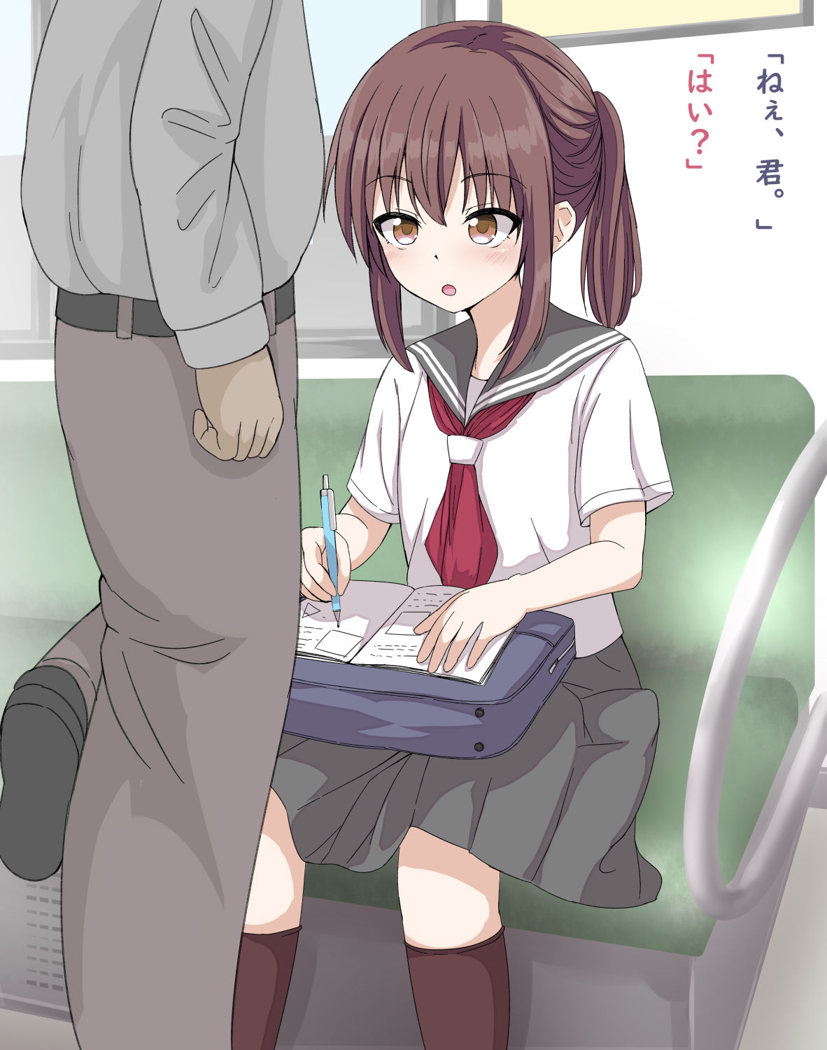 サンプル画像2:電車の真面目っ子催●して好き放題エロいことさせた(melonlime) [d_232925]