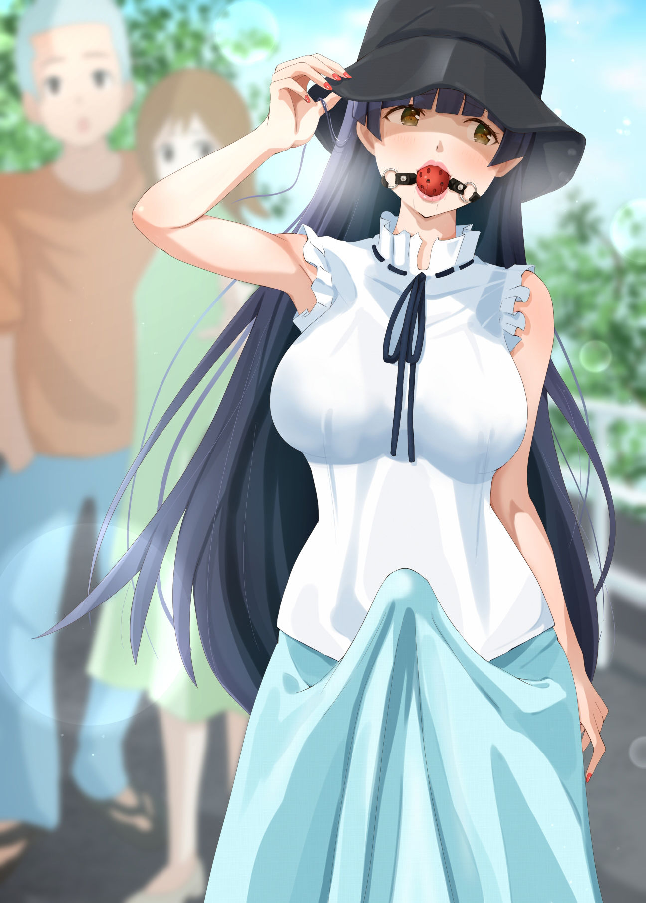 サンプル画像2:変装散歩〜日中堂々とボールギャグ、ペニスバンドを着けて〜(Island Lagoon) [d_233398]