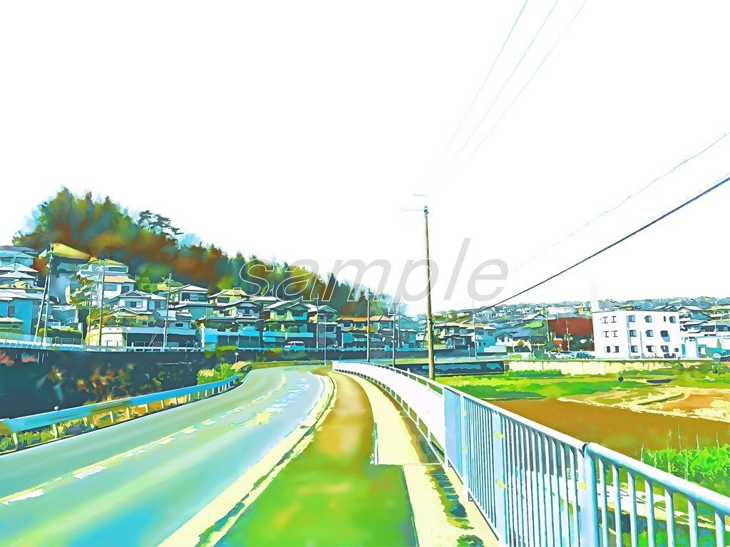 サンプル画像4:郊外の宅地【背景素材（夕方差分＋空くり抜きセット）】(Re；creating_world) [d_234295]