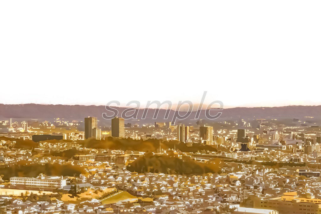 サンプル画像4:地方都市の上空と展望(Re；creating_world) [d_234544]