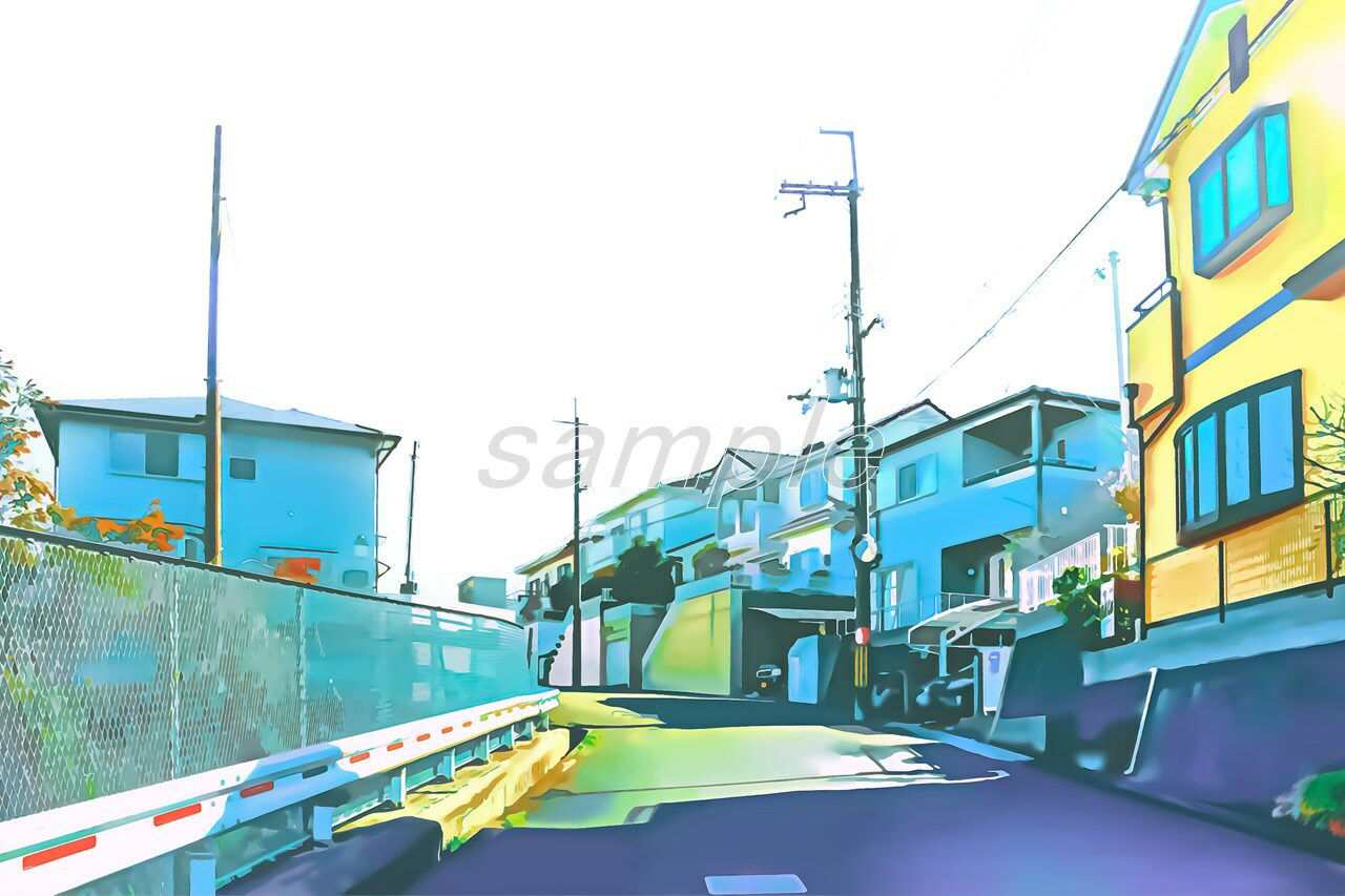 サンプル画像2:郊外の町(Re；creating_world) [d_234576]